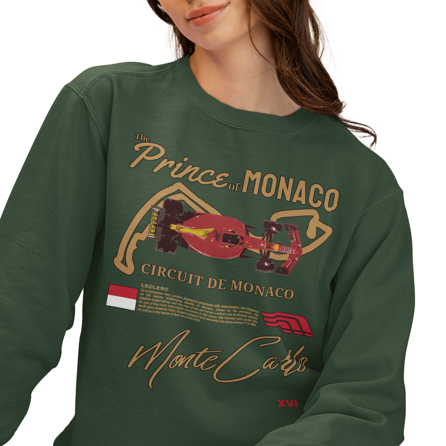 Monaco Grand Prix Charles Leclerc Sweatshirt | Inspired Monte Carlo Circuit Gift
