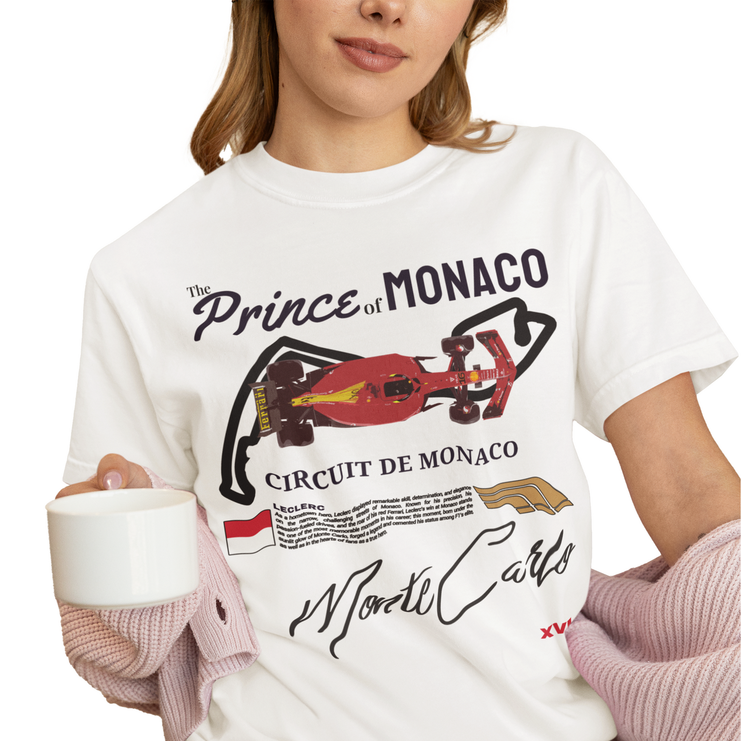 Charles Leclerc Monaco GP T-Shirt | Inspired Monte Carlo Circuit Shirt