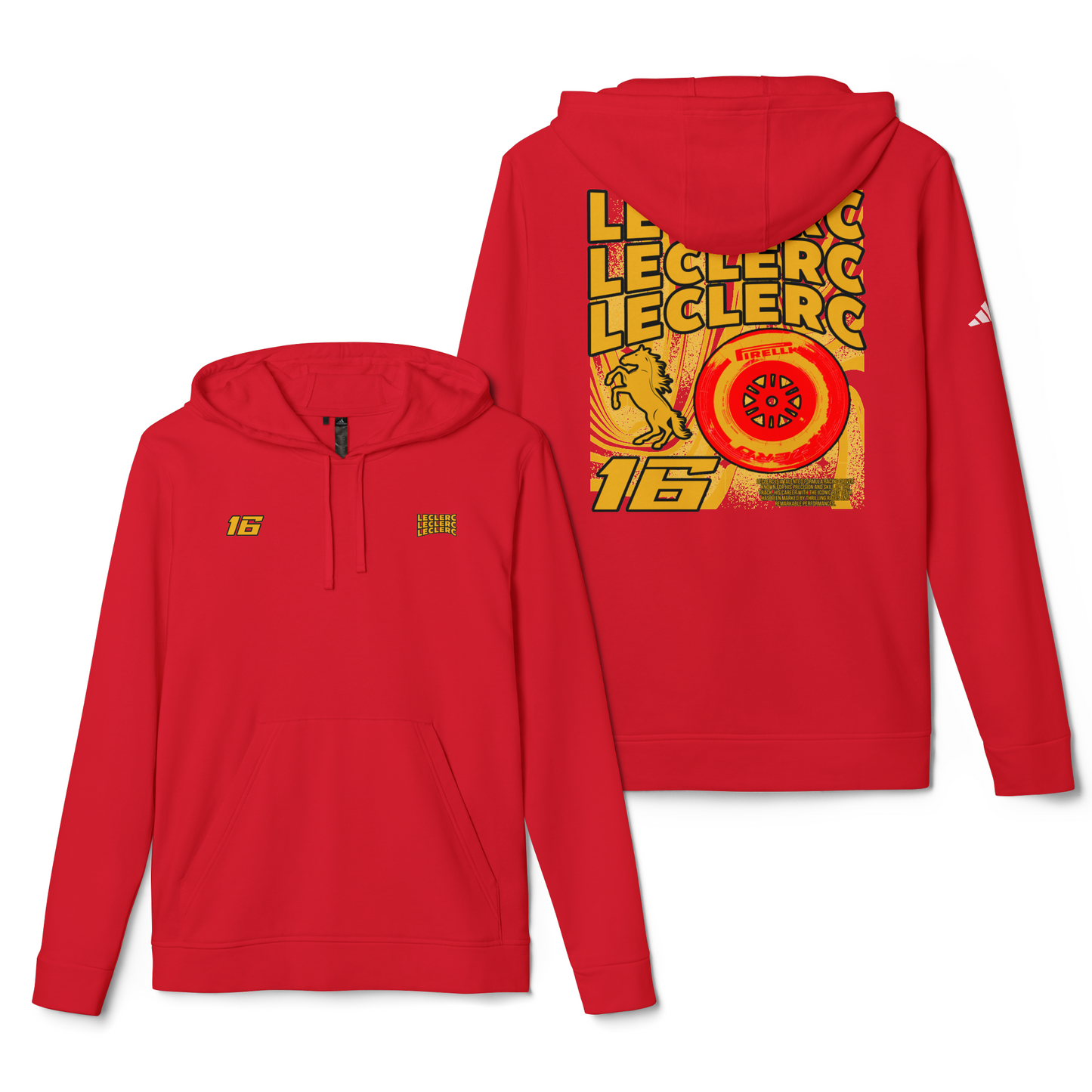 Adidas Charles Leclerc Hoodie, Inspired Ferrari F1 Team Merch