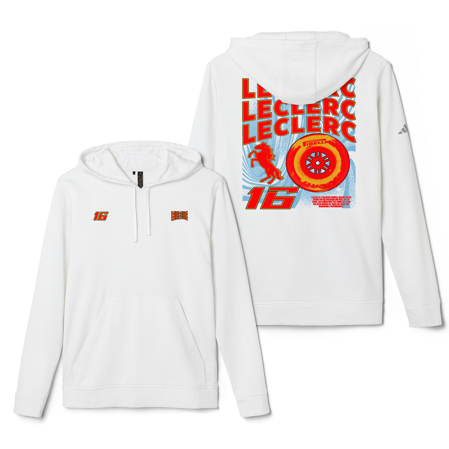 Adidas Charles Leclerc Hoodie, Inspired Ferrari F1 Team Merch