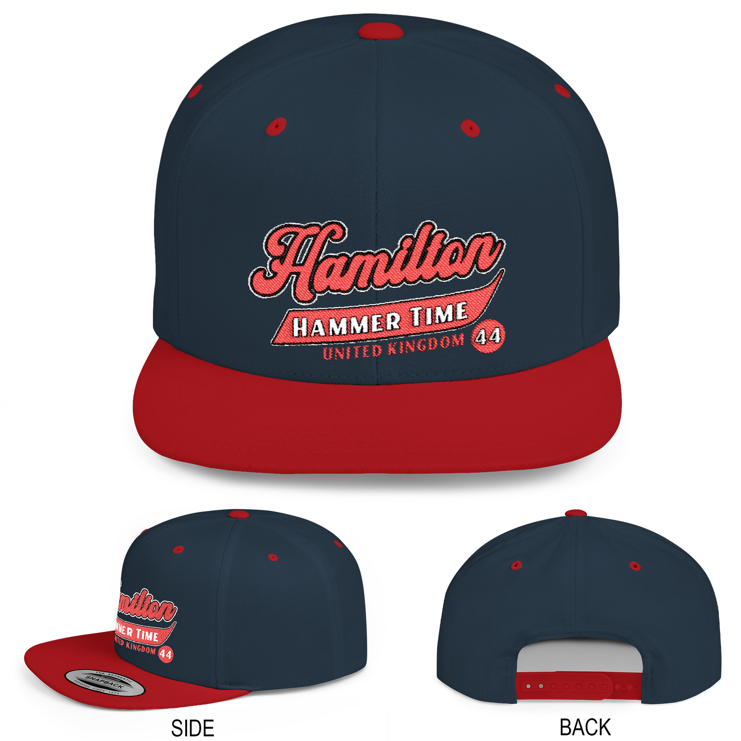 Lewis Hamilton Flat Bill Hat | Inspired Ferrari Racing Baseball Cap F1 Fan Gift Adjustable Snapback