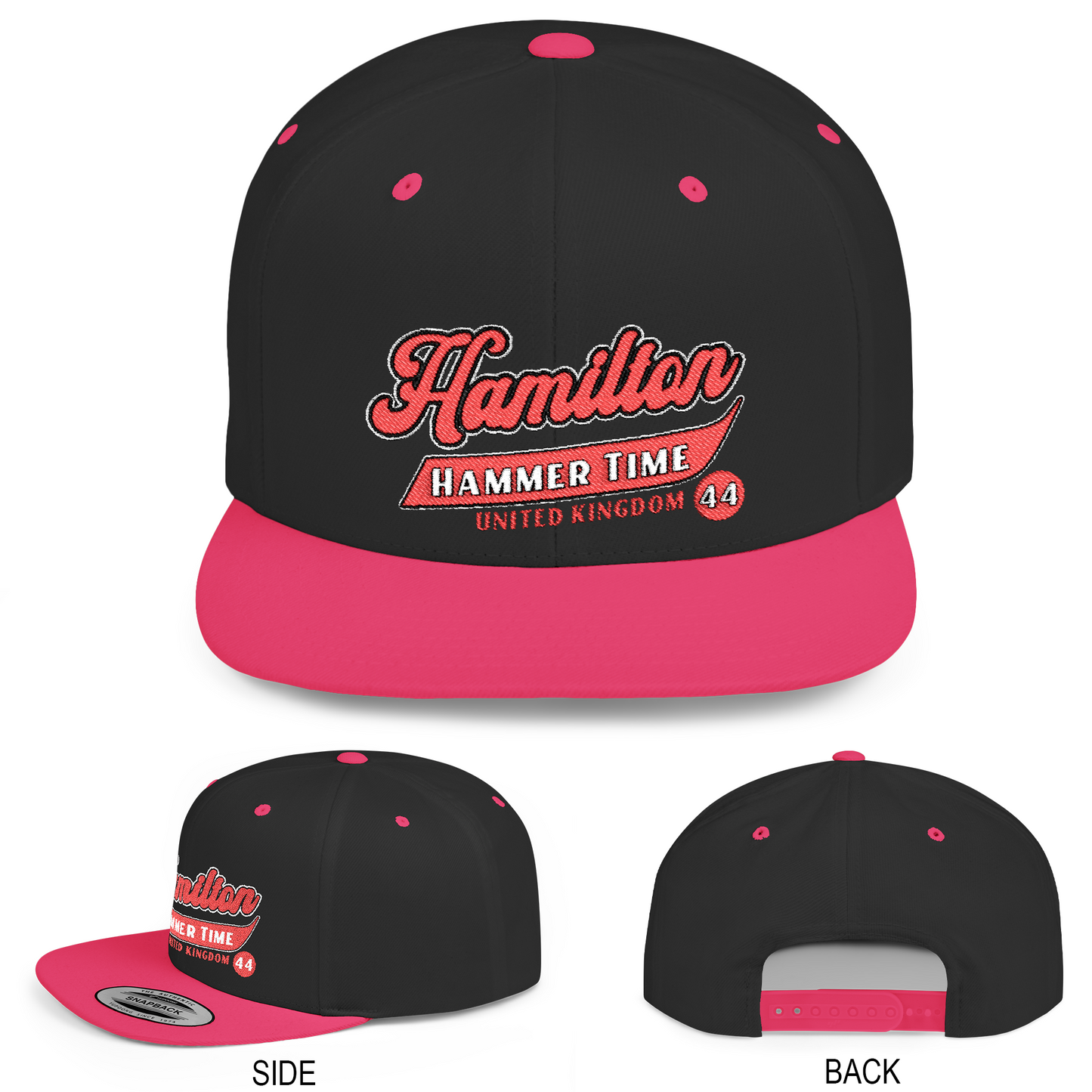 Lewis Hamilton Flat Bill Hat | Inspired Ferrari Racing Baseball Cap F1 Fan Gift Adjustable Snapback