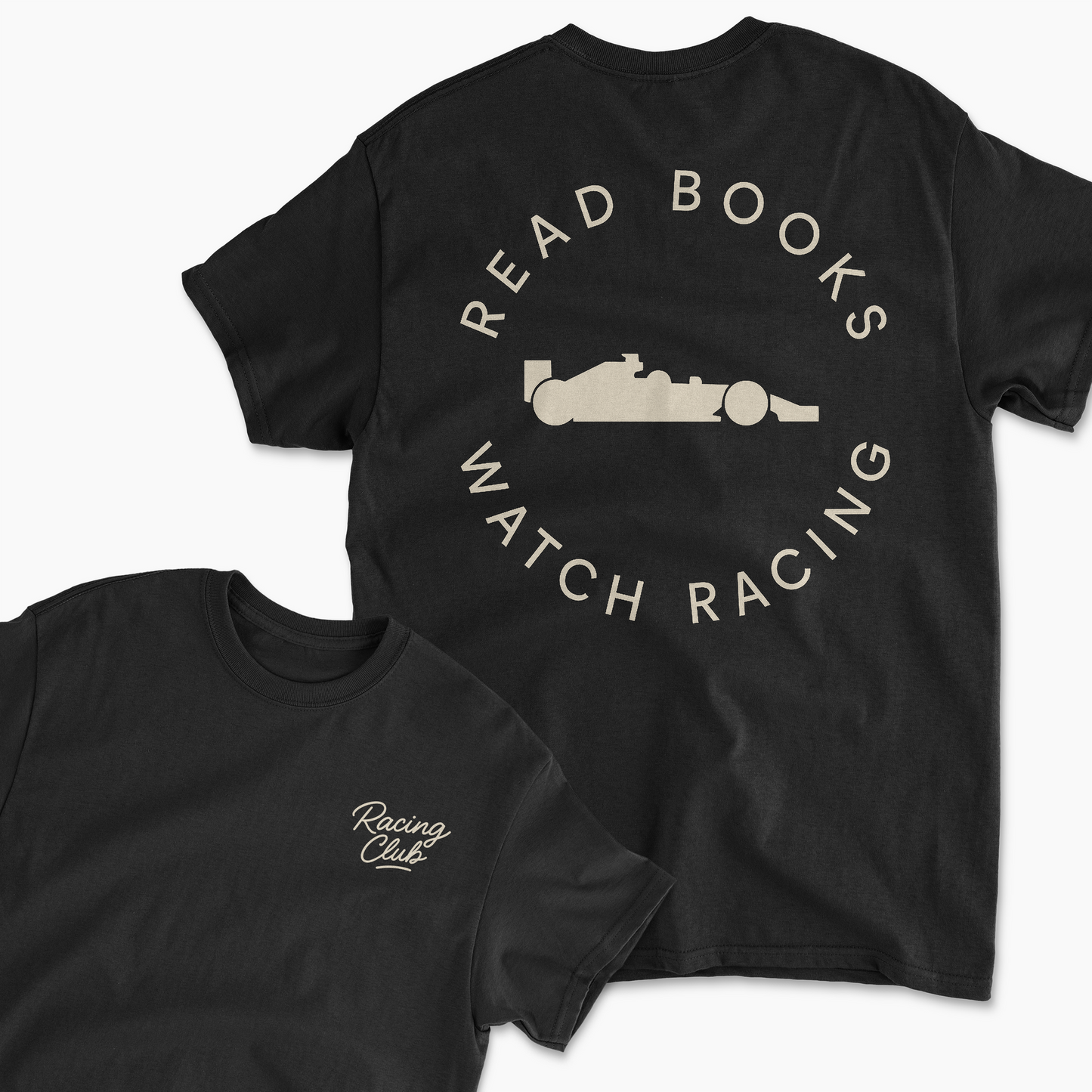 Read Books Watch F1 Racing T-Shirt | Inspired Retro Formula 1 Motorsports Tee for Racing Fans Team Apparel
