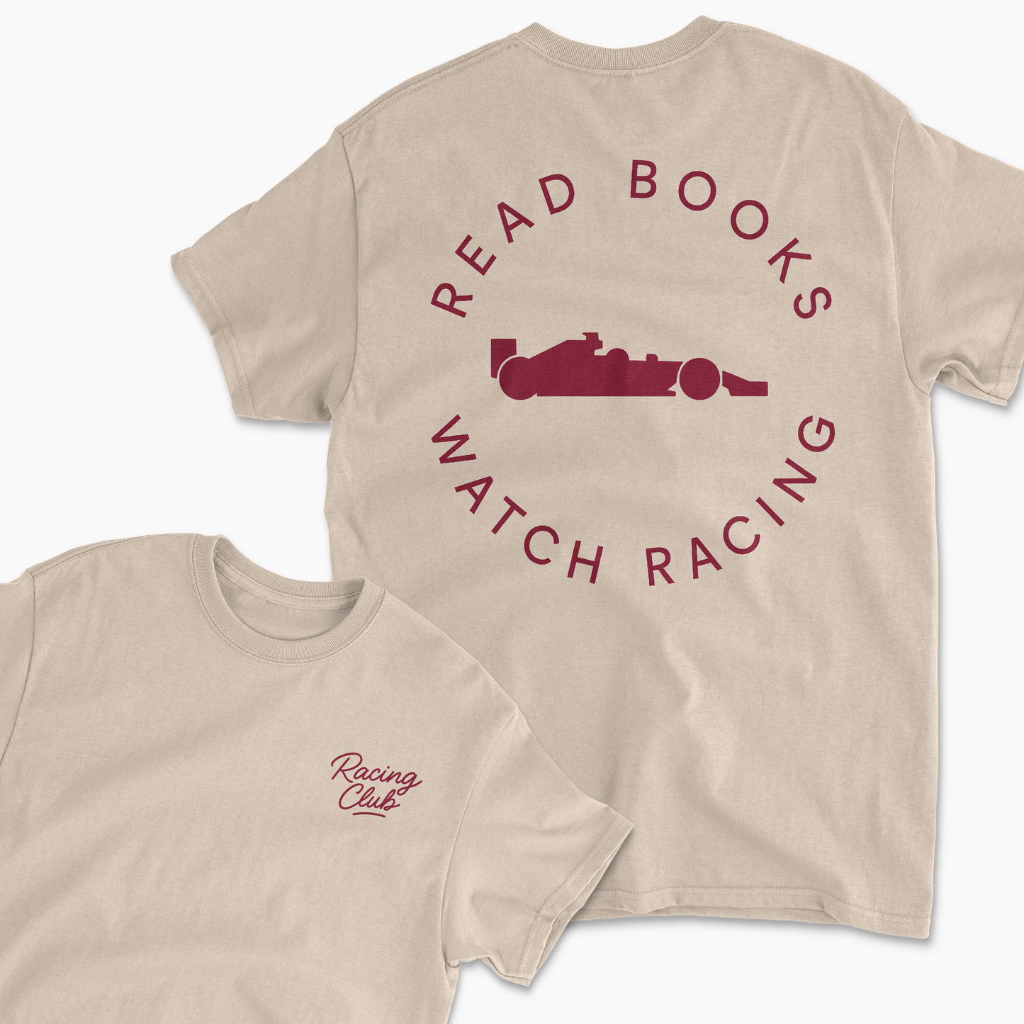 Read Books Watch F1 Racing T-Shirt | Inspired Retro Formula 1 Motorsports Tee for Racing Fans Team Apparel