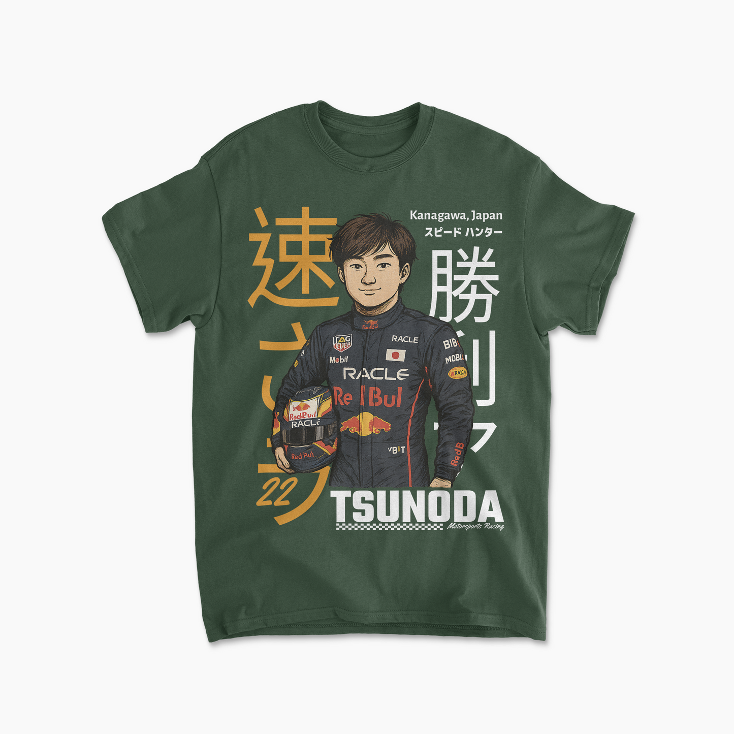 Yuki Tsunoda T-Shirt Inspired by Red Bull Formula 1 Racing Tee Fan Apparel Motorsport Gift