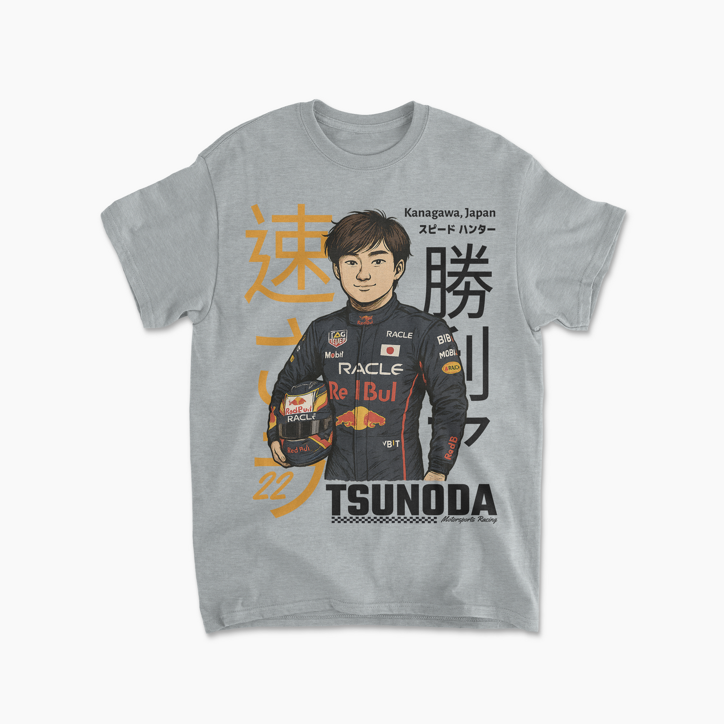 Yuki Tsunoda T-Shirt Inspired by Red Bull Formula 1 Racing Tee Fan Apparel Motorsport Gift