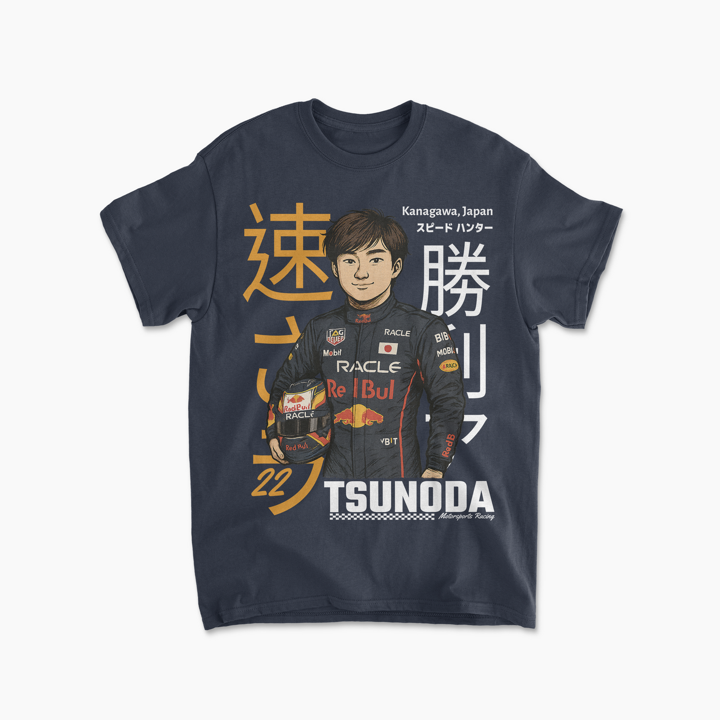Yuki Tsunoda T-Shirt Inspired by Red Bull Formula 1 Racing Tee Fan Apparel Motorsport Gift