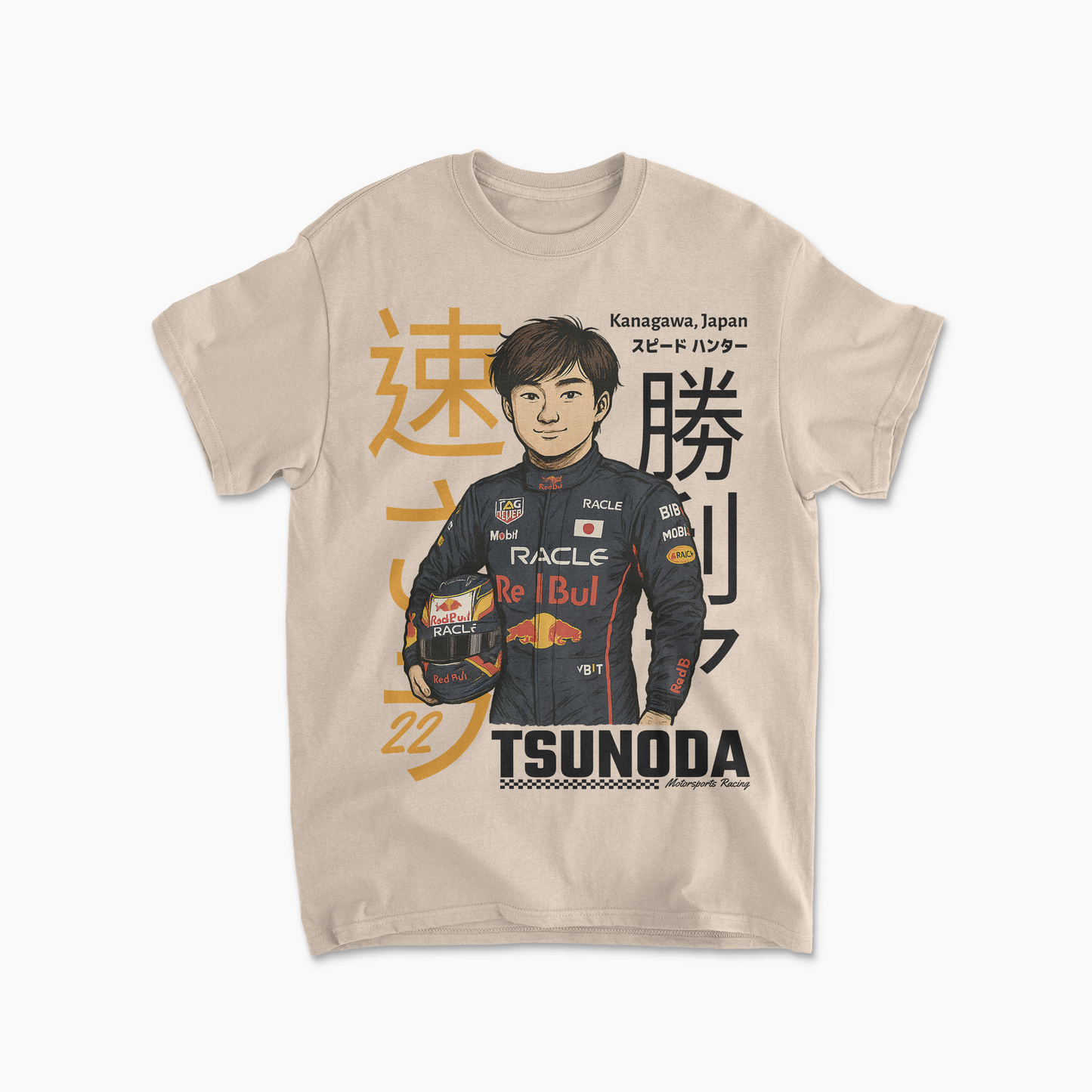 Yuki Tsunoda T-Shirt Inspired by Red Bull Formula 1 Racing Tee Fan Apparel Motorsport Gift