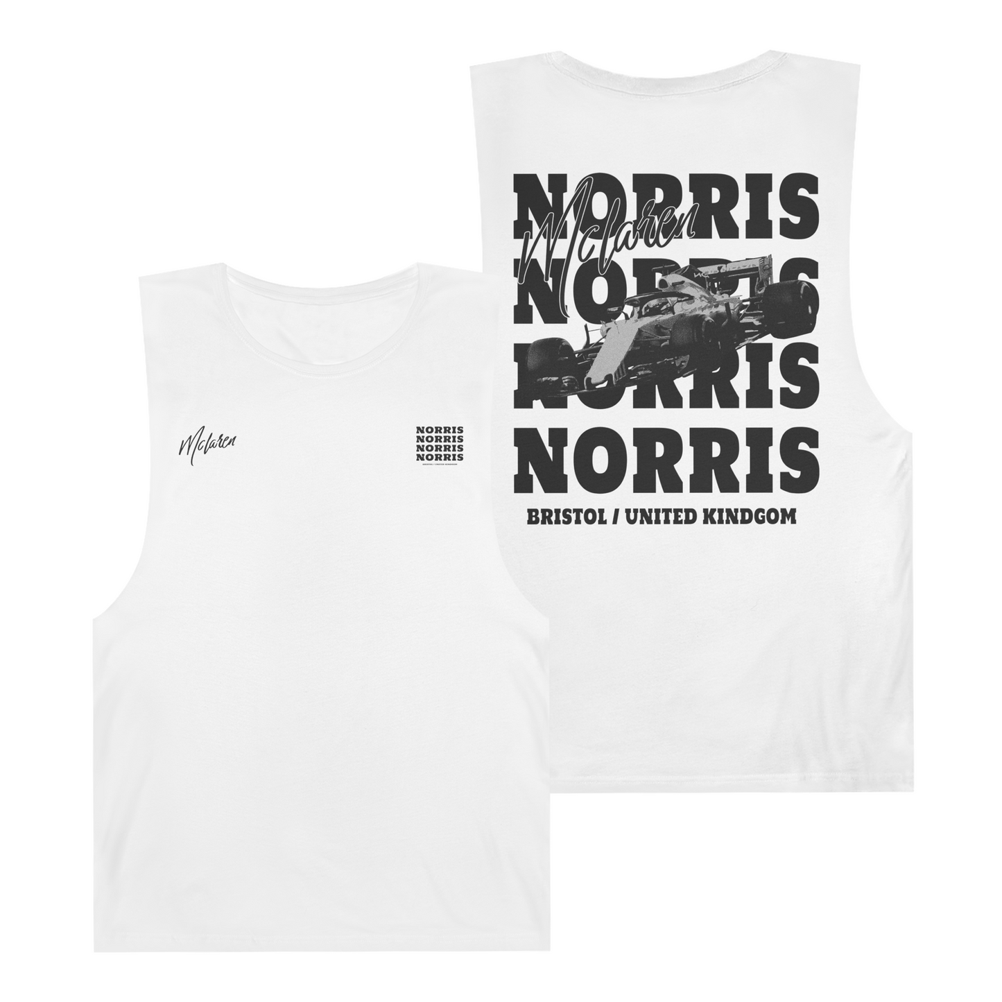Lando Norris Tank Top | Inspired McLaren Racing Team Apparel | Formula 1 Motorsports Shirt | F1 Gift for Fans