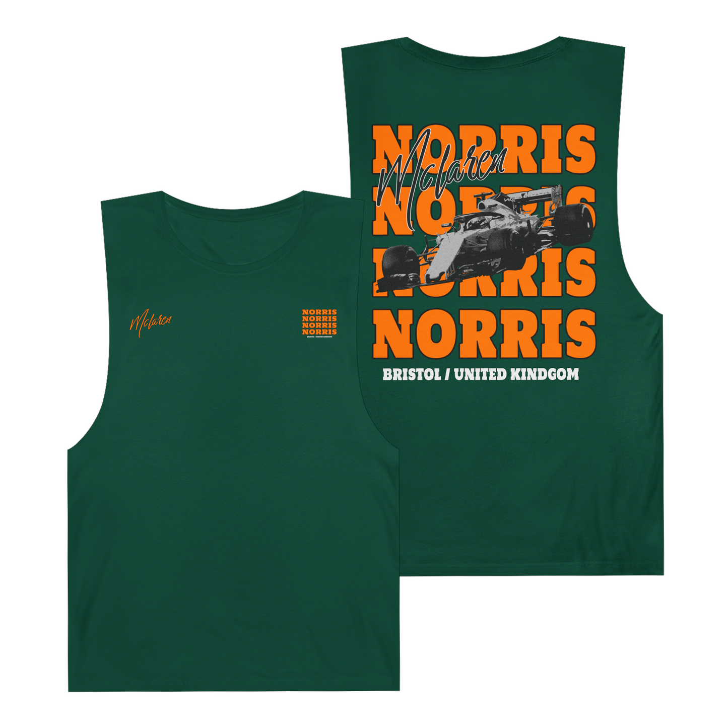 Lando Norris Tank Top | Inspired McLaren Racing Team Apparel | Formula 1 Motorsports Shirt | F1 Gift for Fans