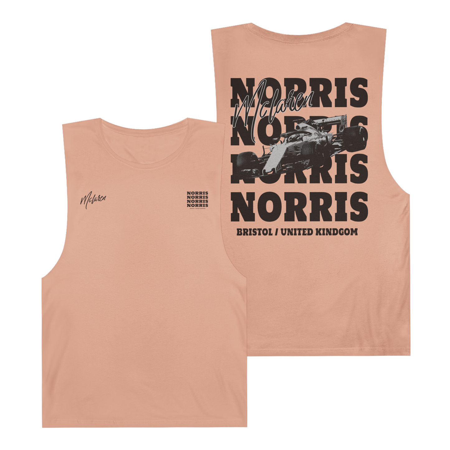 Lando Norris Tank Top | Inspired McLaren Racing Team Apparel | Formula 1 Motorsports Shirt | F1 Gift for Fans