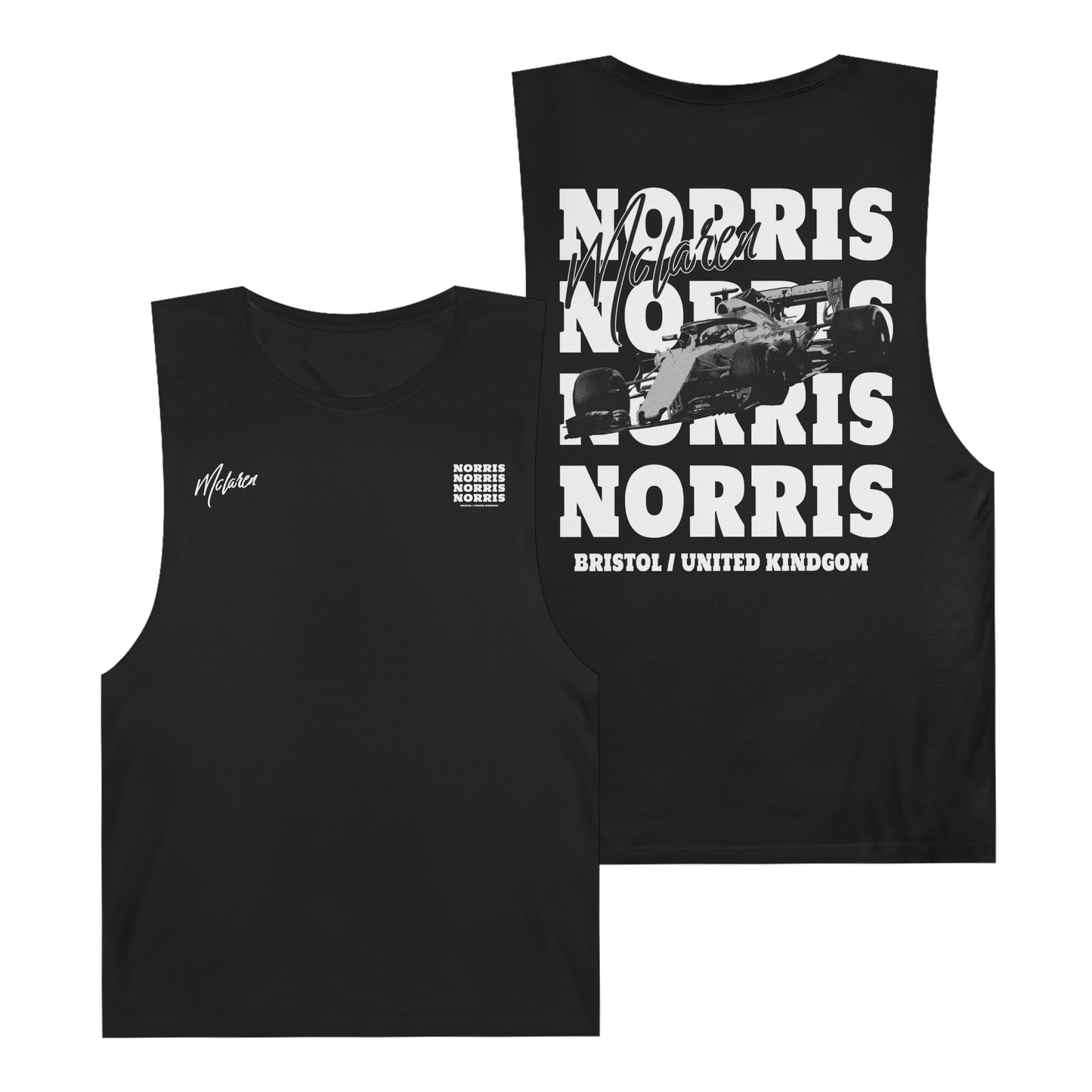 Lando Norris Tank Top | Inspired McLaren Racing Team Apparel | Formula 1 Motorsports Shirt | F1 Gift for Fans