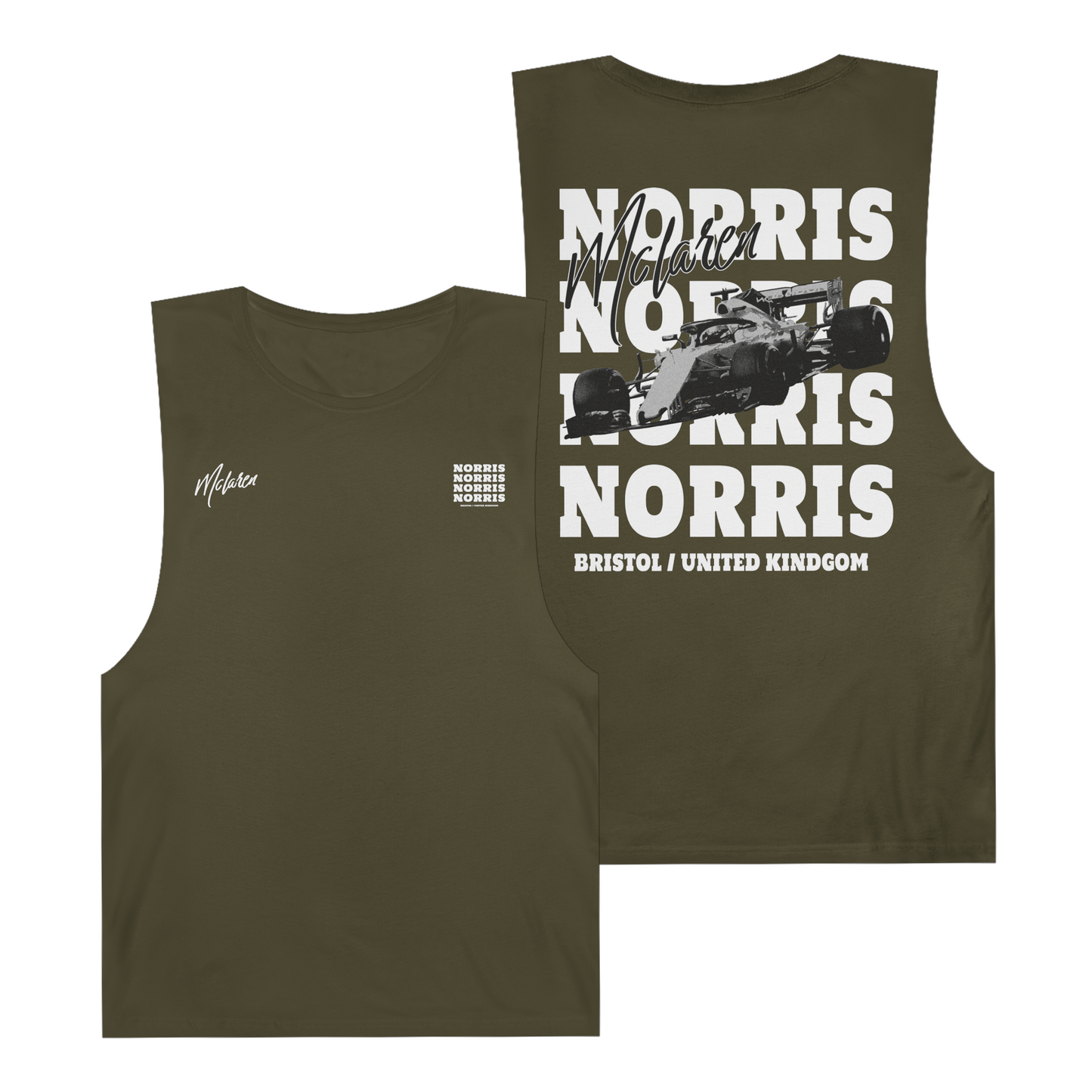Lando Norris Tank Top | Inspired McLaren Racing Team Apparel | Formula 1 Motorsports Shirt | F1 Gift for Fans