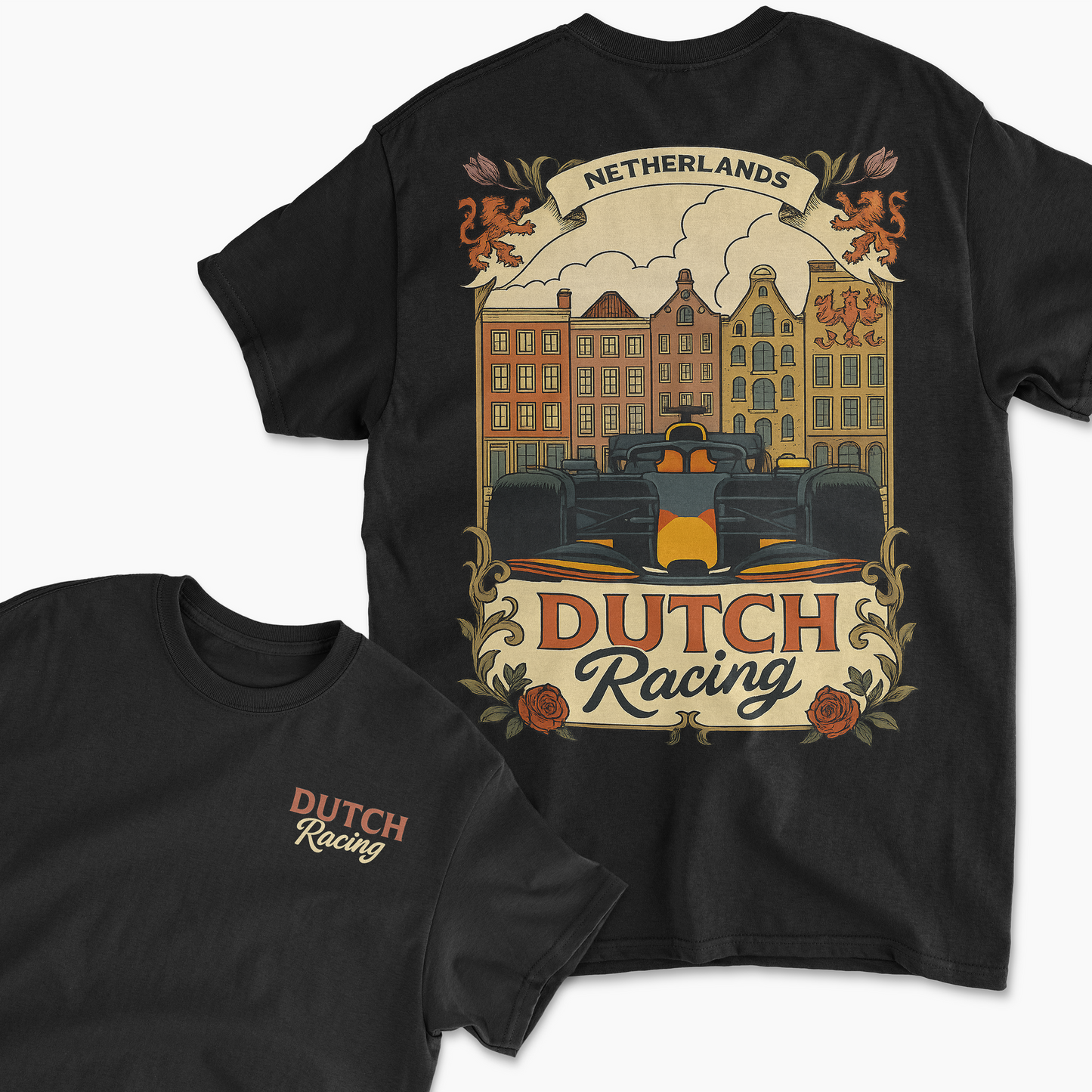 Dutch Racing T-Shirt | Inspired Racing Circuit Shirt, Motorsports Apparel, Race Fan Gift Merchandise, Unisex Cotton Tee