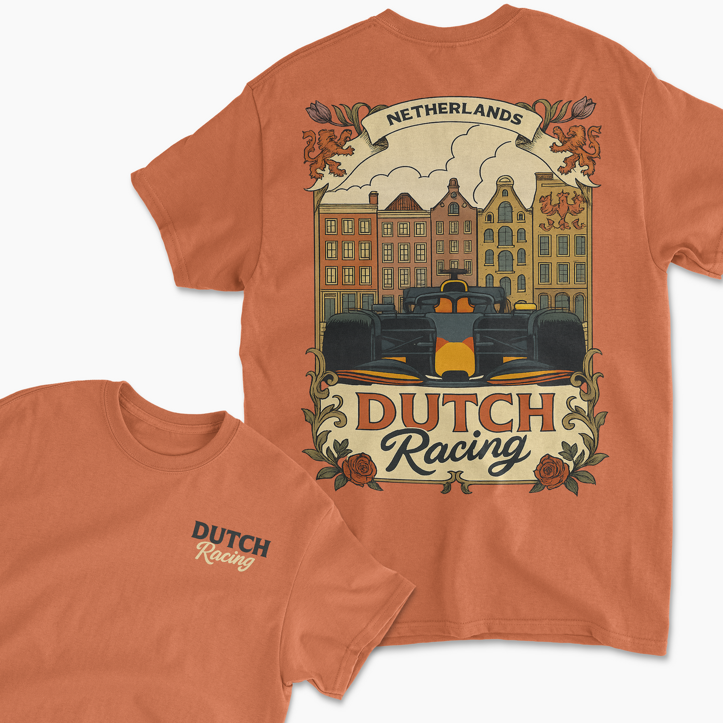Dutch Racing T-Shirt | Inspired Racing Circuit Shirt, Motorsports Apparel, Race Fan Gift Merchandise, Unisex Cotton Tee
