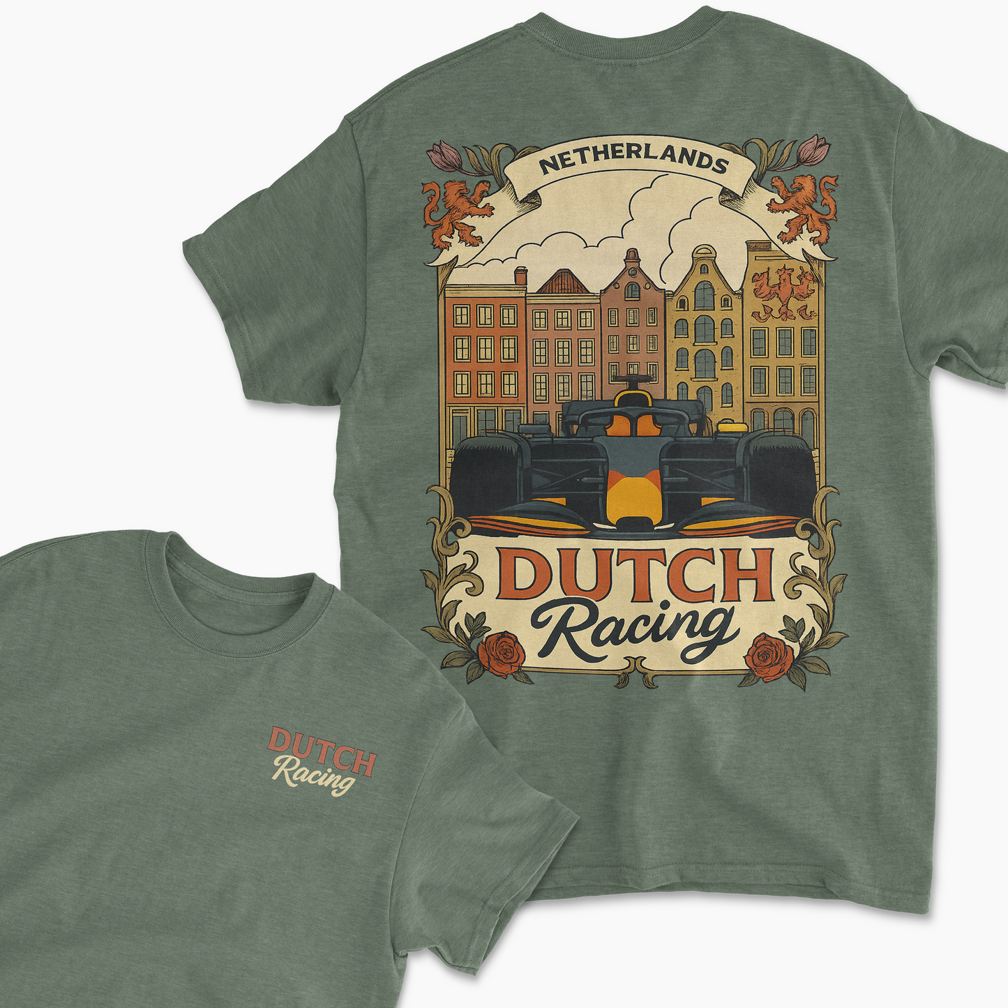 Dutch Racing T-Shirt | Inspired Racing Circuit Shirt, Motorsports Apparel, Race Fan Gift Merchandise, Unisex Cotton Tee