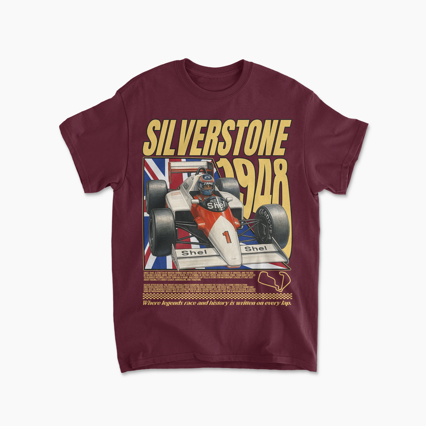 Silverstone Grand Prix T-Shirt Inspired Formula 1 Apparel F1 Gift
