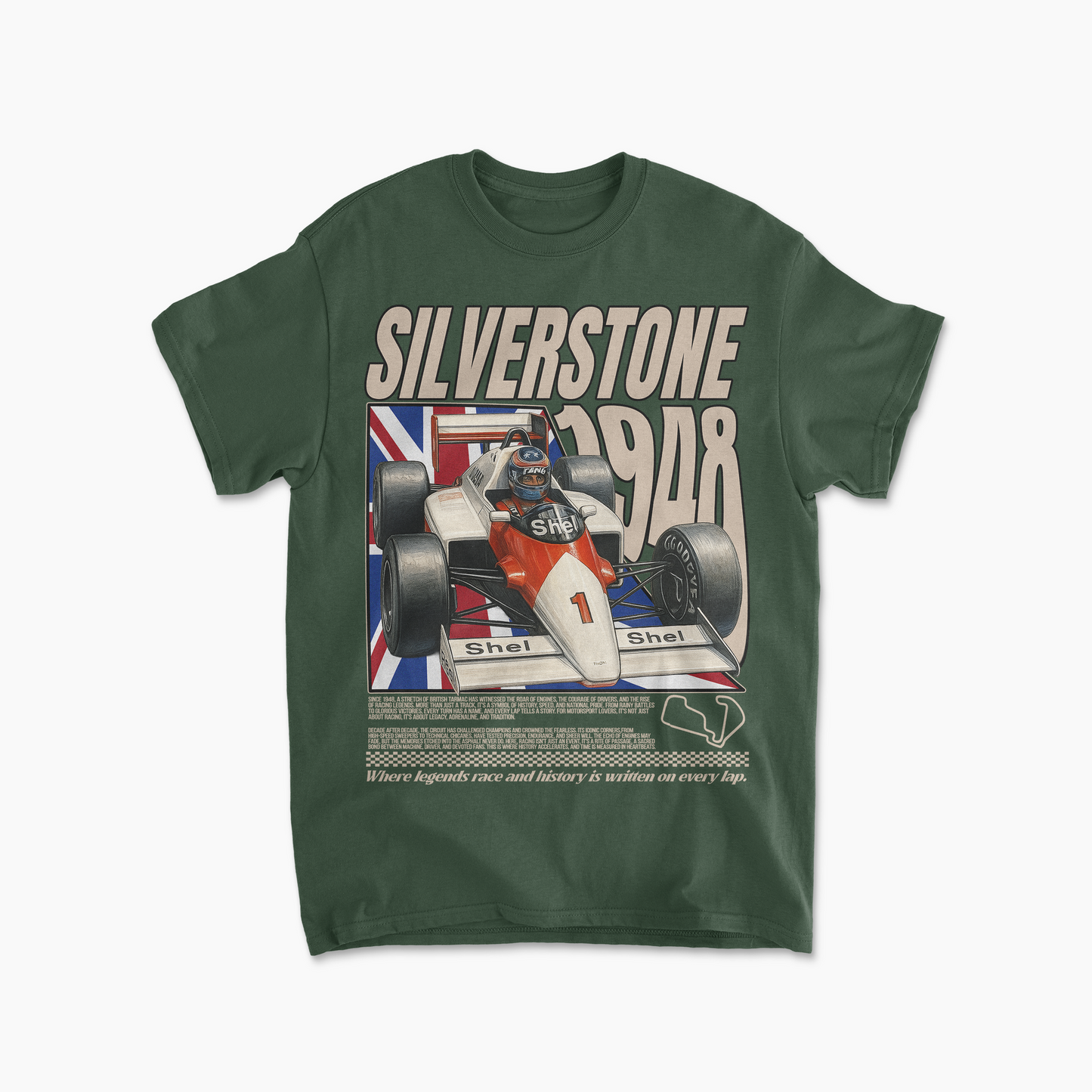 Silverstone Grand Prix T-Shirt Inspired Formula 1 Apparel F1 Gift