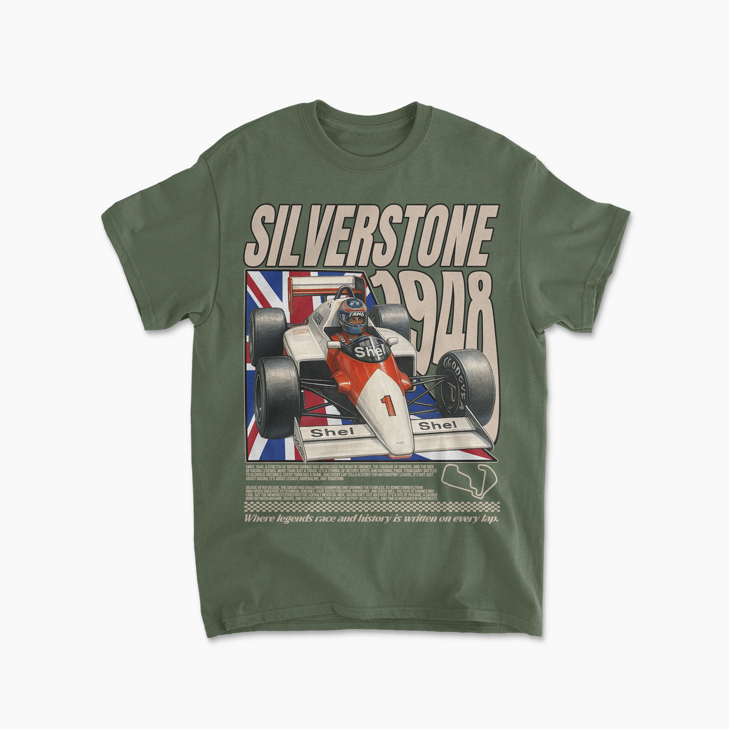 Silverstone Grand Prix T-Shirt Inspired Formula 1 Apparel F1 Gift