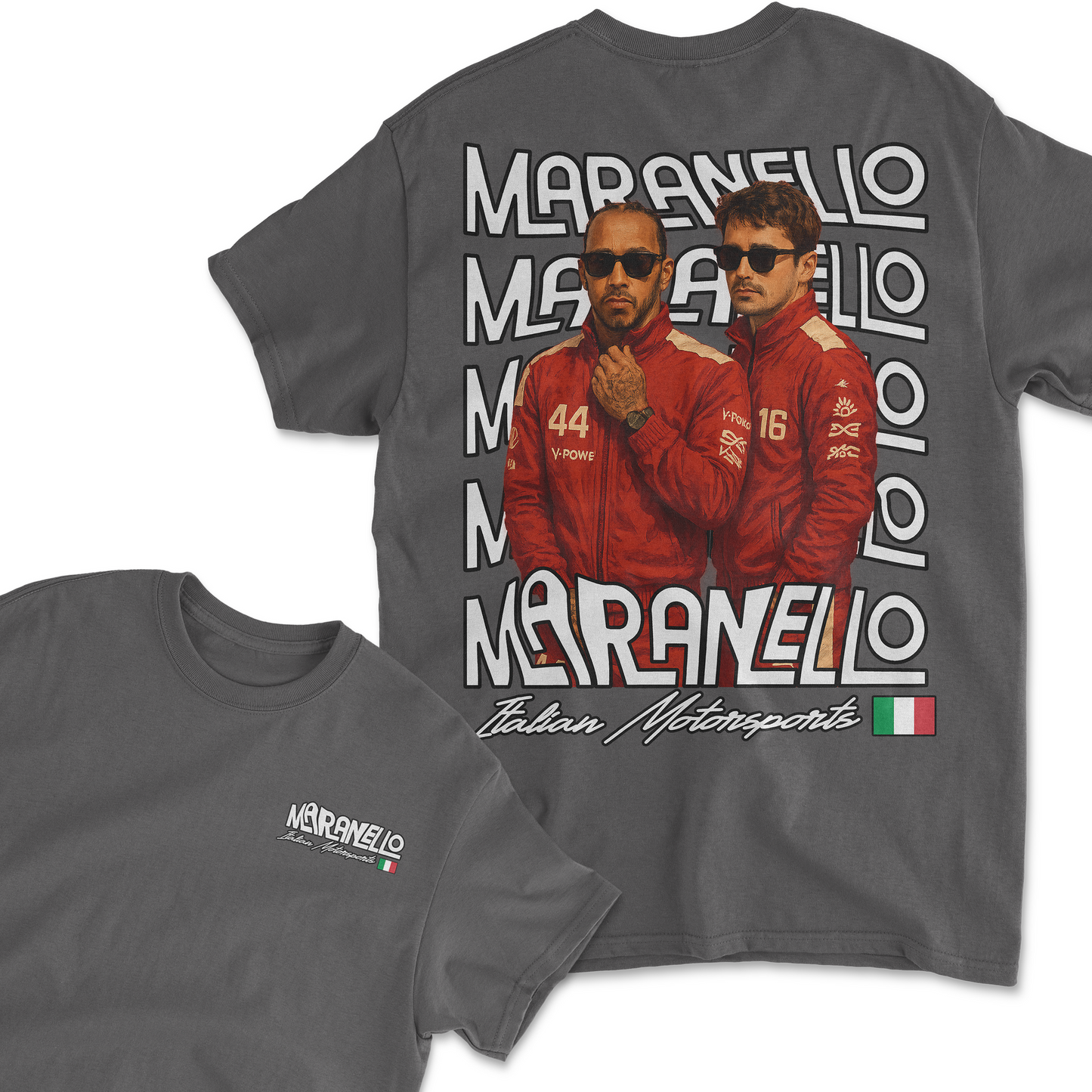 Lewis Hamilton Charles Leclerc T-Shirt | Inspired Ferrari Formula 1 Merchandise
