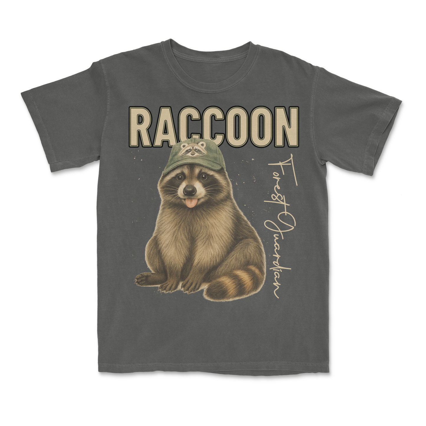 Raccoon Graphic Retro Comfort Colors Oversized T-Shirt