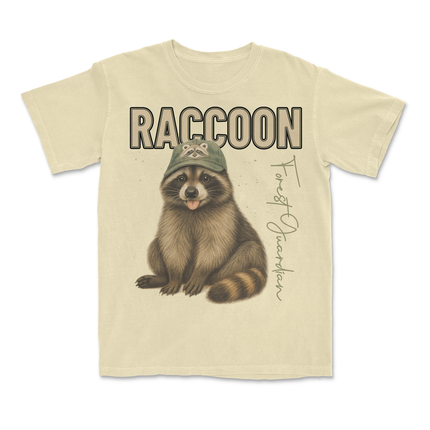 Raccoon Graphic Retro Comfort Colors Oversized T-Shirt