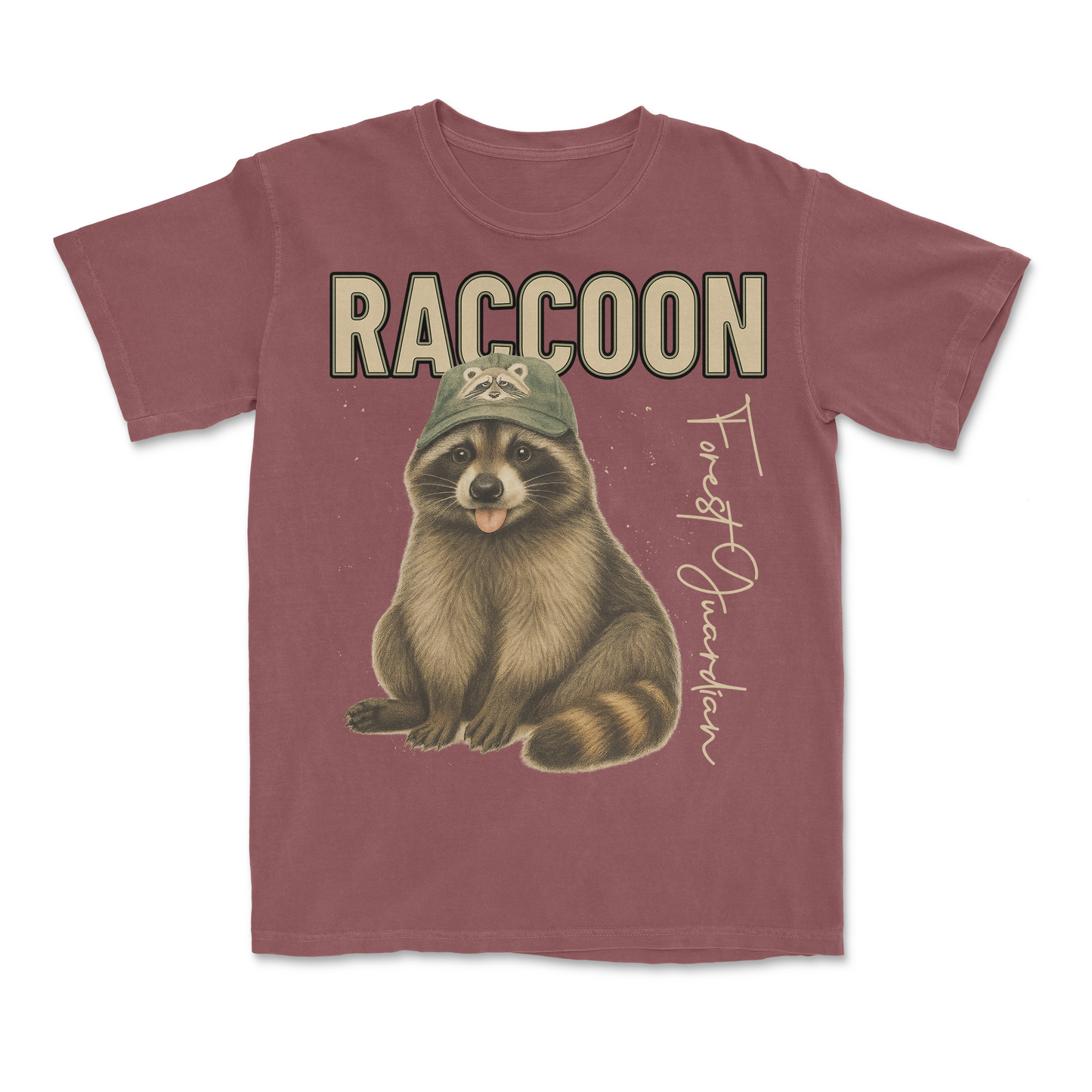 Raccoon Graphic Retro Comfort Colors Oversized T-Shirt