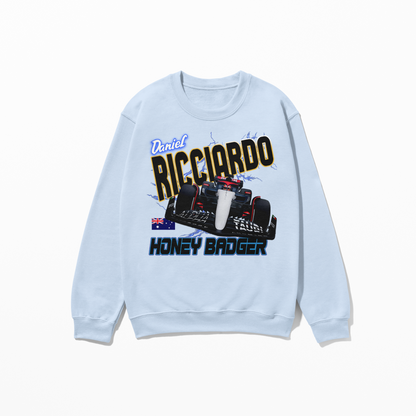 Ricciardo Racing 90s Rapper Style Unisex Sweatshirt F1 Gift Honey Badger RIC3 Inspired Graphic Shirt Unisex Crewneck Sweatshirt