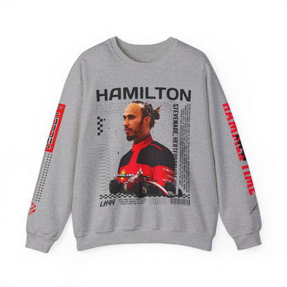 Hamilton Sweatshirt F1 Gift Shirt 44 Number Racing Inspired British Concept Shirt Red Aesthetic Racing Clothing Unisex Crewneck Sweatshirt