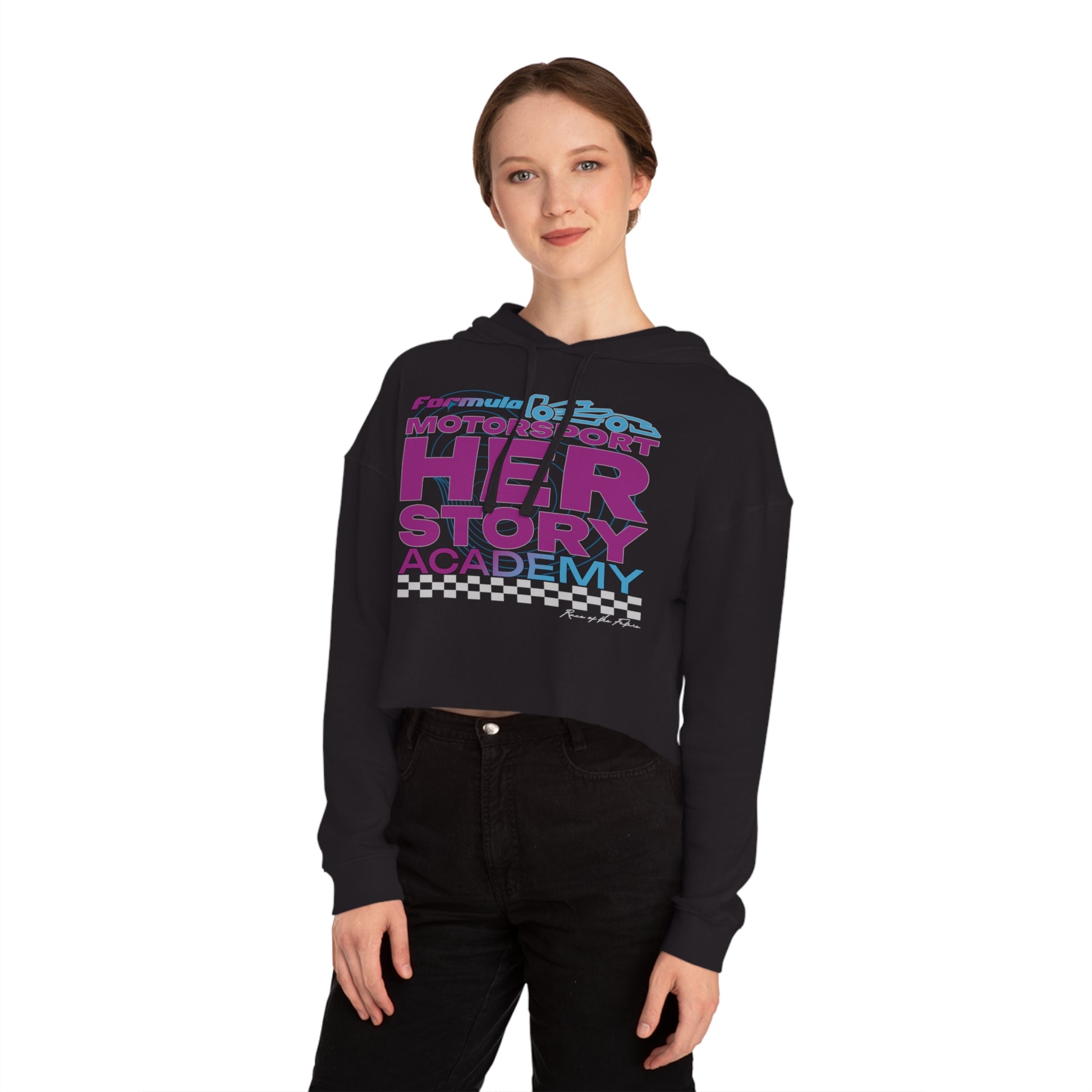 F1 Racing Academy Cropped Hoodie | Gift for Her | Women F1