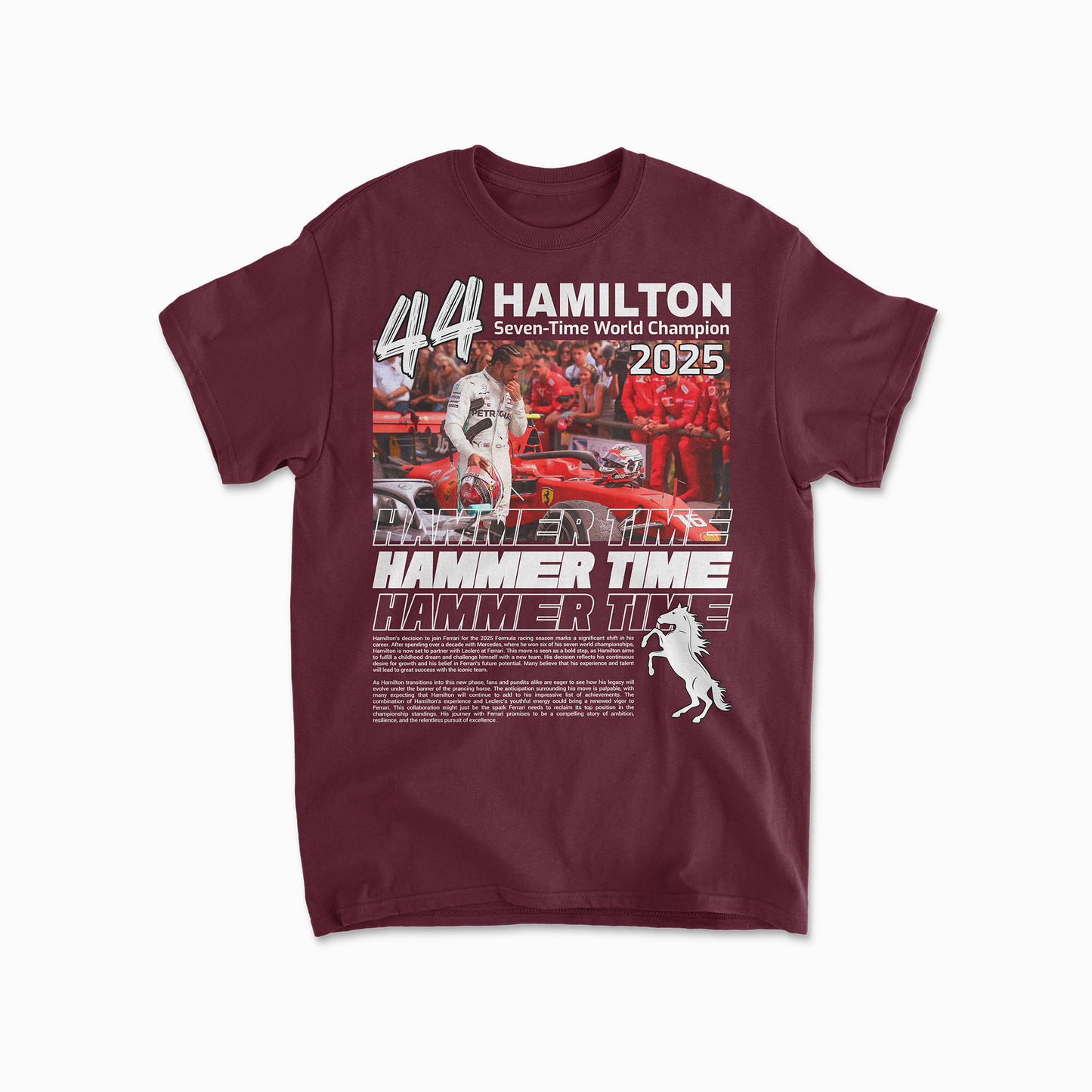 Lewis Hamilton Inspired T-Shirt | Ferrari Inspired F1 Shirt