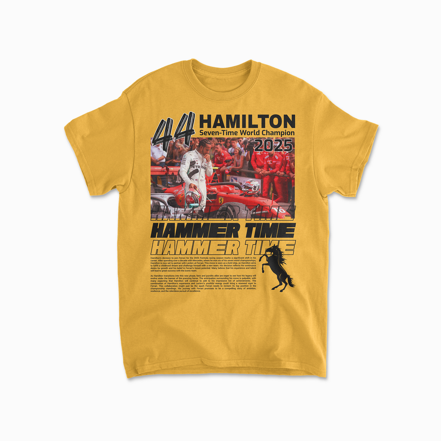 Lewis Hamilton Inspired T-Shirt | Ferrari Inspired F1 Shirt