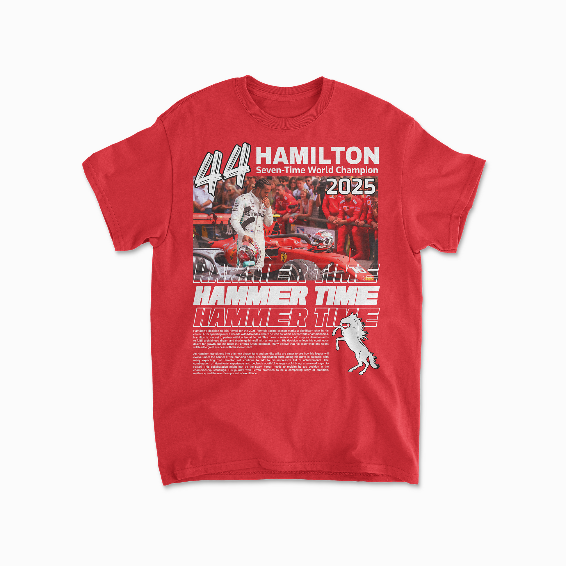 Lewis Hamilton Inspired T-Shirt | Ferrari Inspired F1 Shirt