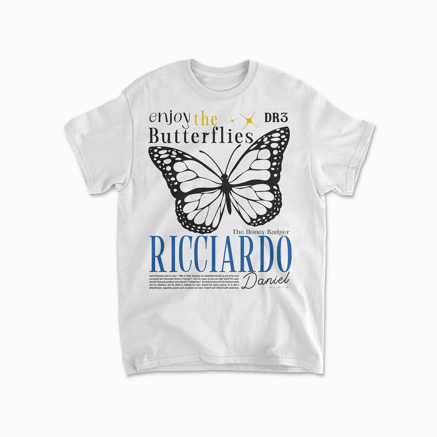 Daniel Ricciardo Inspired T-Shirt | Enjoy The Butterflies Ricciardo Butterfly Shirt