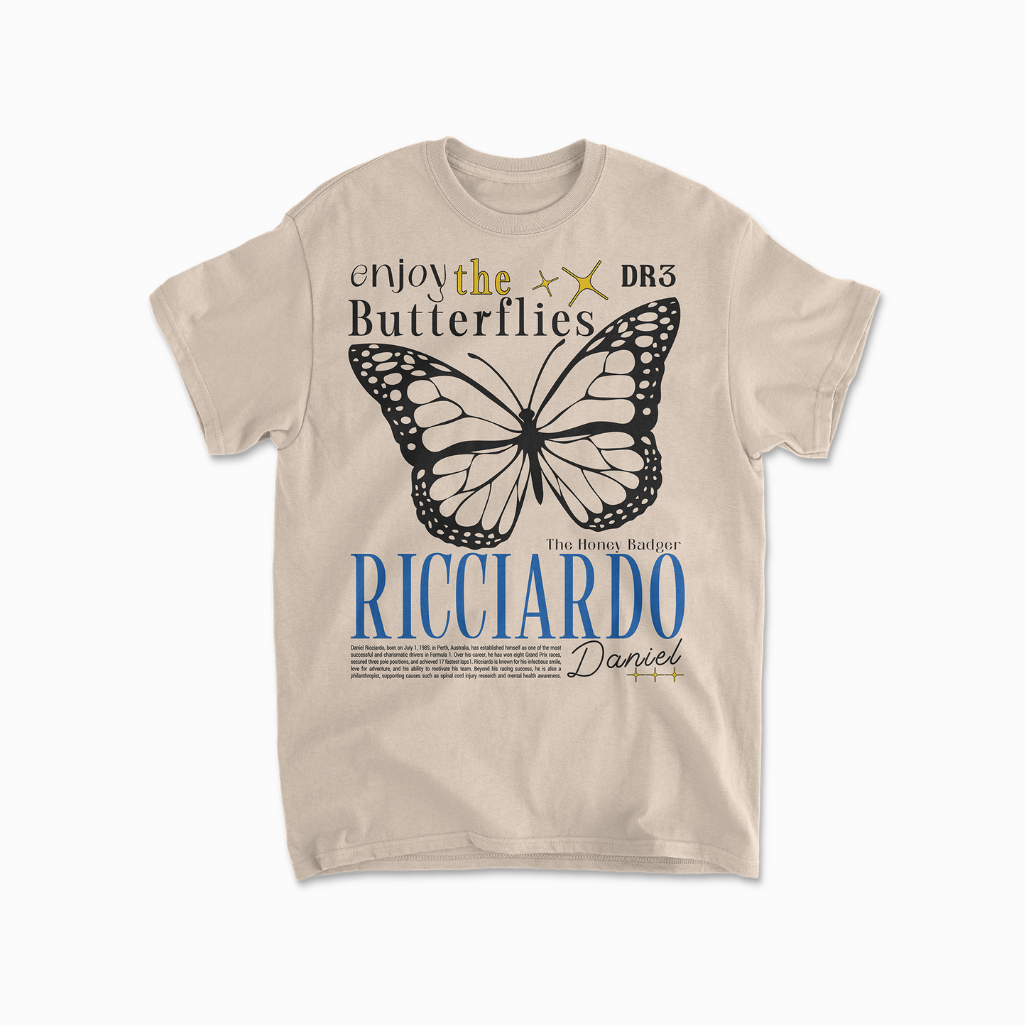 Daniel Ricciardo Inspired T-Shirt | Enjoy The Butterflies Ricciardo Butterfly Shirt