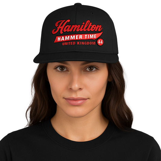Lewis Hamilton Flat Bill Hat | Inspired Ferrari Racing Baseball Cap F1 Fan Gift Adjustable Snapback