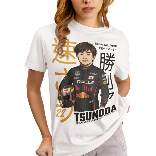 Yuki Tsunoda T-Shirt Inspired by Red Bull Formula 1 Racing Tee Fan Apparel Motorsport Gift