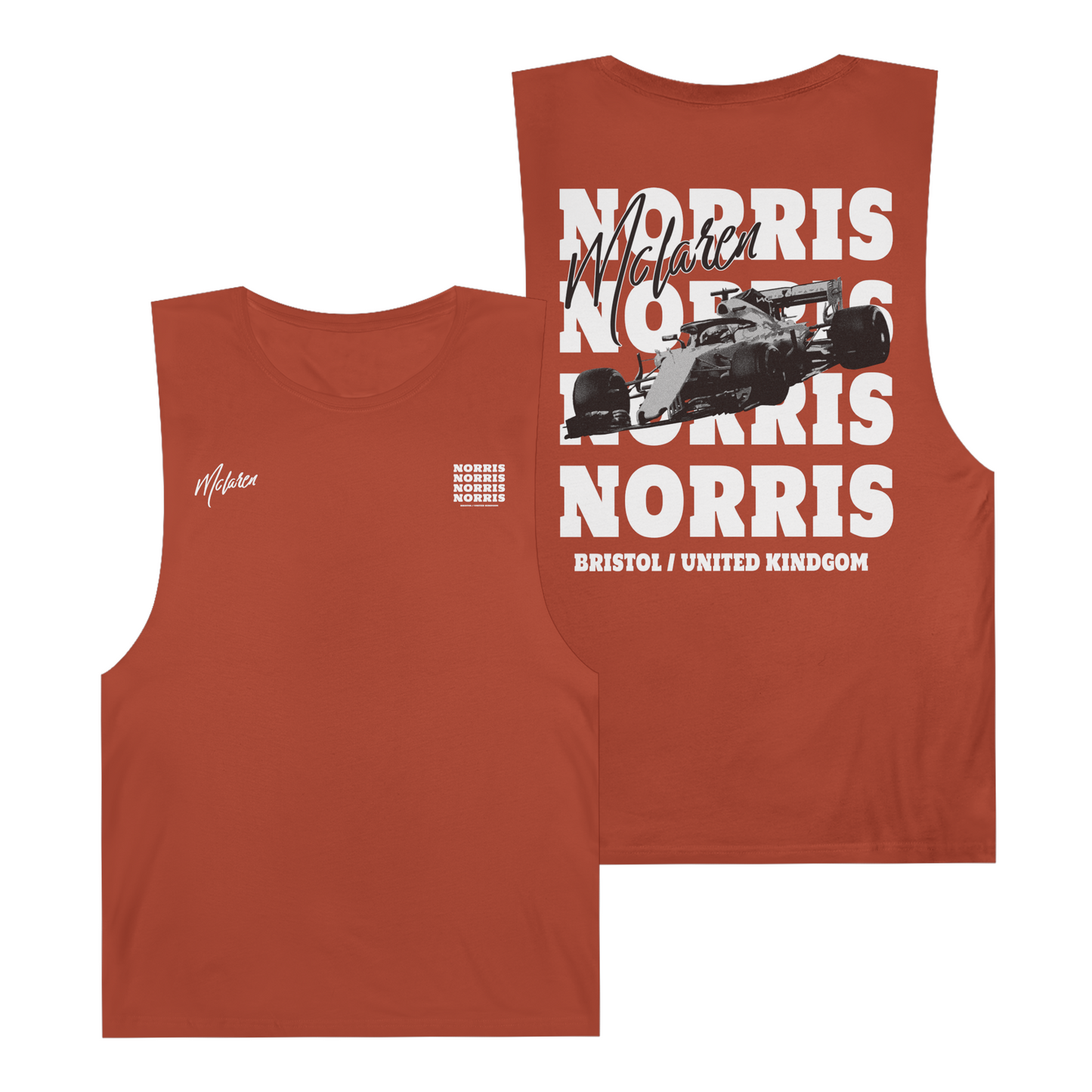 Lando Norris Tank Top | Inspired McLaren Racing Team Apparel | Formula 1 Motorsports Shirt | F1 Gift for Fans