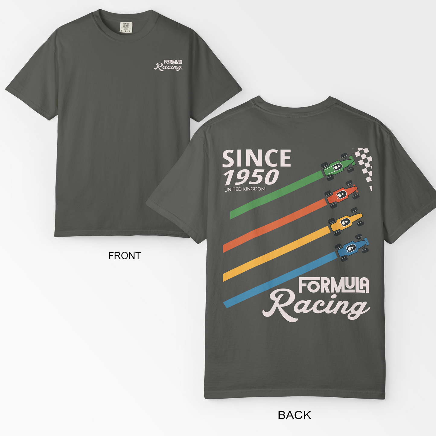 Vintage Style Formula 1 T-Shirt Retro F1 Racing Tee Classic Motorsport Gift Unisex Casual Top