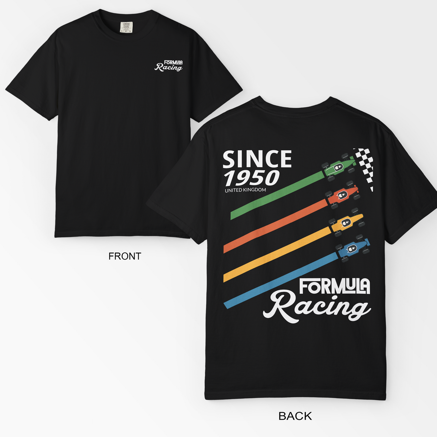 Vintage Style Formula 1 T-Shirt Retro F1 Racing Tee Classic Motorsport Gift Unisex Casual Top