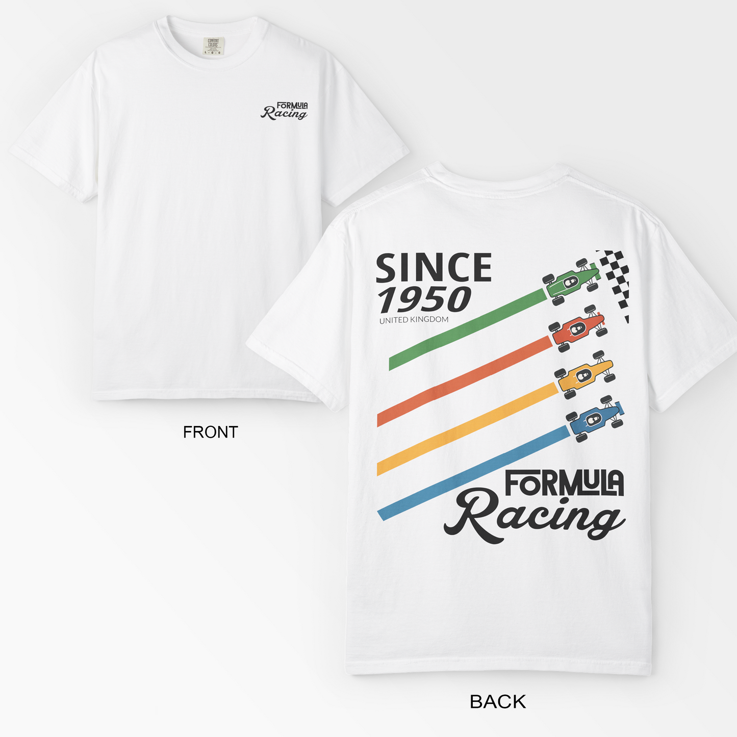 Vintage Style Formula 1 T-Shirt Retro F1 Racing Tee Classic Motorsport Gift Unisex Casual Top