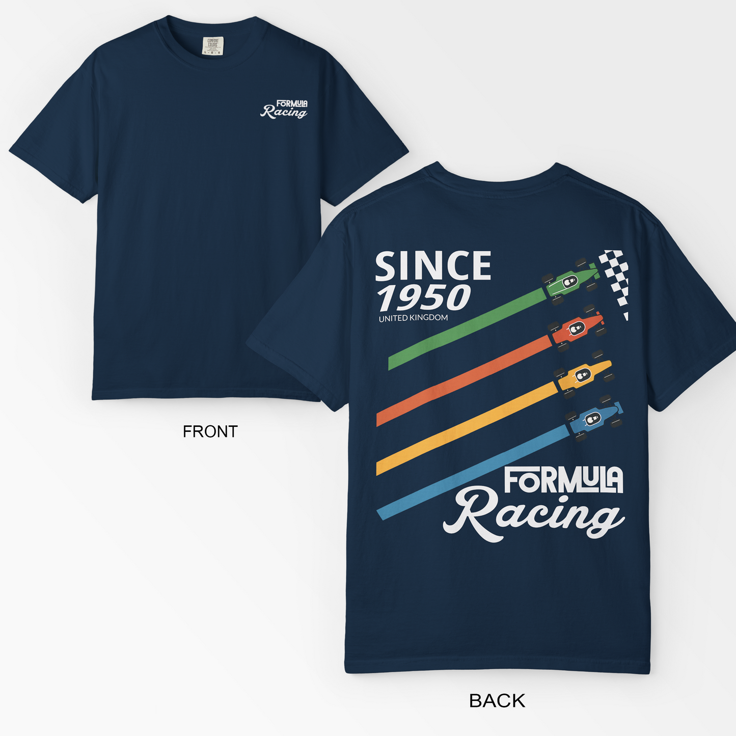 Vintage Style Formula 1 T-Shirt Retro F1 Racing Tee Classic Motorsport Gift Unisex Casual Top