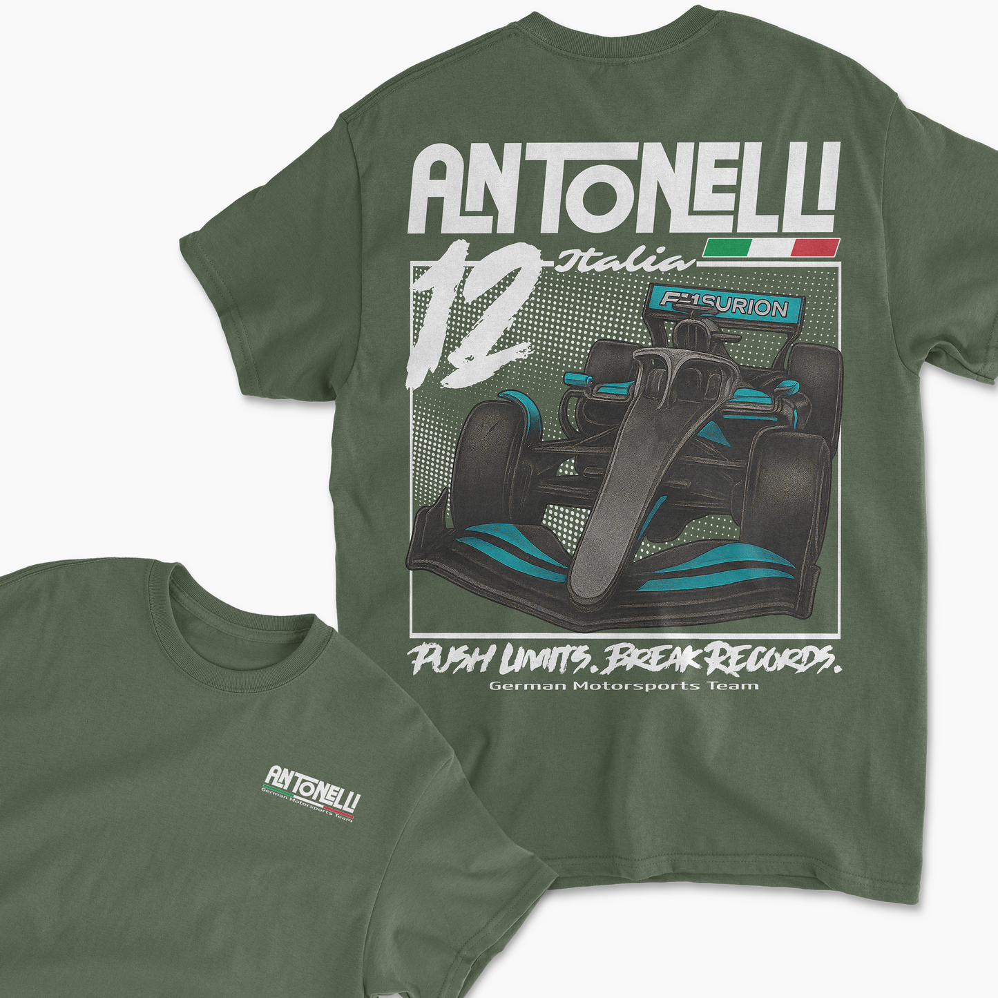 Kimi Antonelli Inspired Mercedes Formula 1 T-Shirt | F1 Merchandise