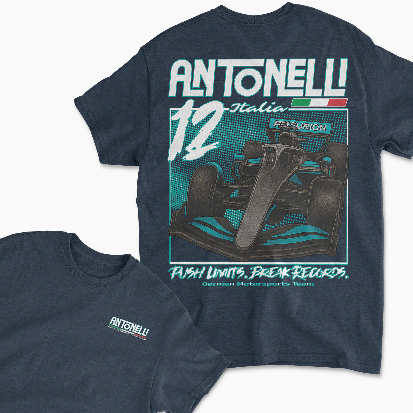 Kimi Antonelli Inspired Mercedes Formula 1 T-Shirt | F1 Merchandise