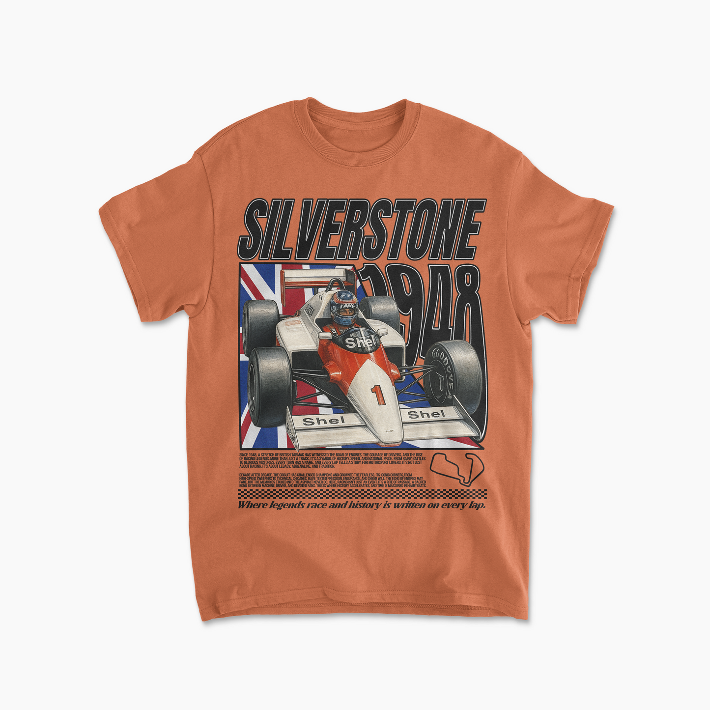 Silverstone Grand Prix T-Shirt Inspired Formula 1 Apparel F1 Gift