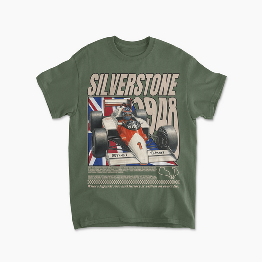 Silverstone Grand Prix T-Shirt Inspired Formula 1 Apparel F1 Gift
