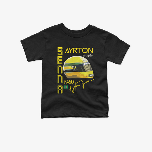 Ayrton Senna Toddler T-Shirt | Inspired Vintage Style Kid Formula 1 Tee