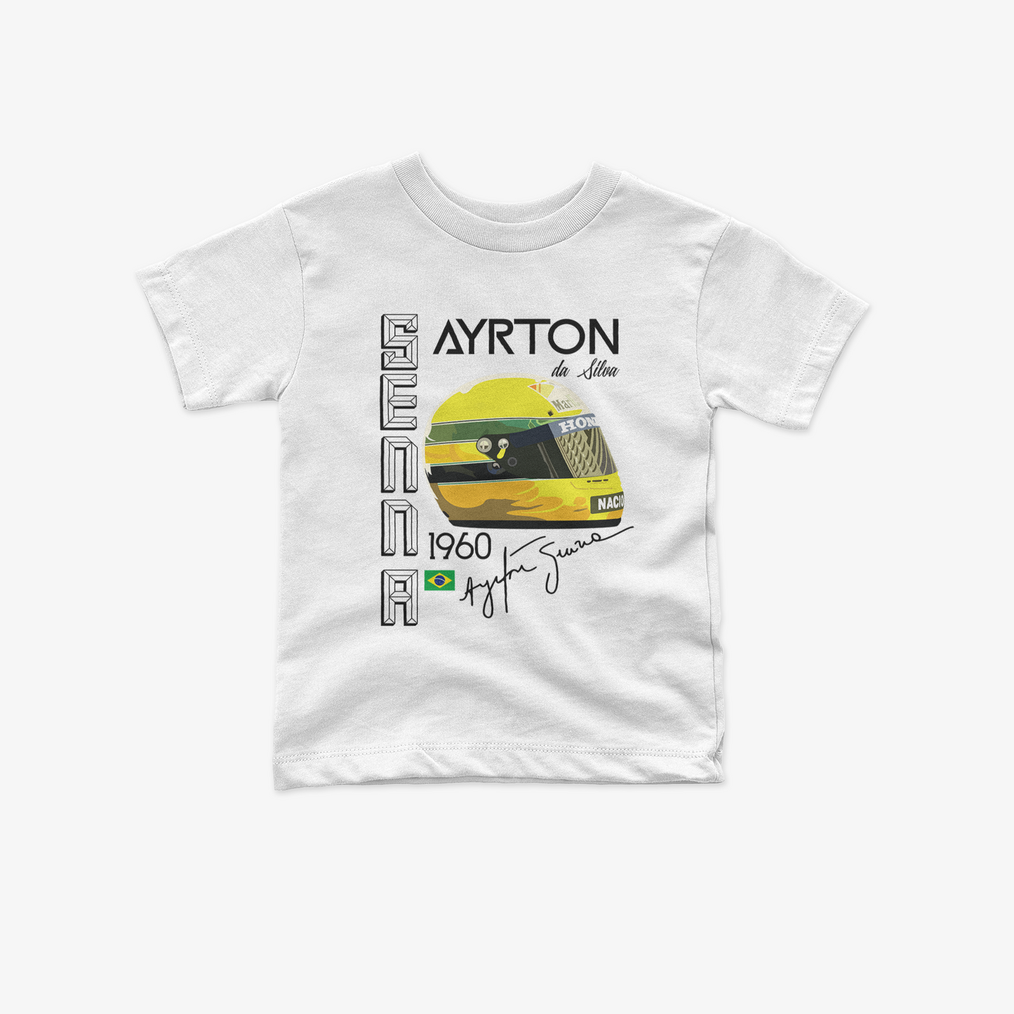 Ayrton Senna Toddler T-Shirt | Inspired Vintage Style Kid Formula 1 Tee