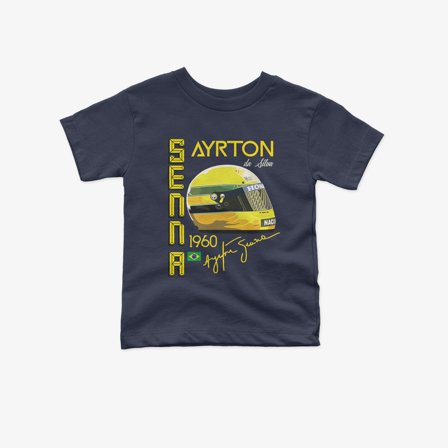 Ayrton Senna Toddler T-Shirt | Inspired Vintage Style Kid Formula 1 Tee
