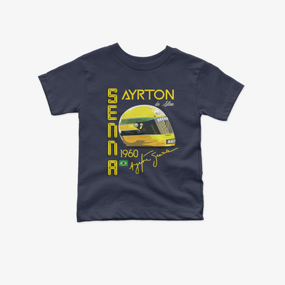 Ayrton Senna Toddler T-Shirt | Inspired Vintage Style Kid Formula 1 Tee